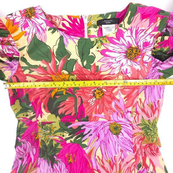 NEW Max Mara Coccole Puff Sleeve Dress Soft Girl Floral Cottagecore Coquette 0 - Picture 3 of 8
